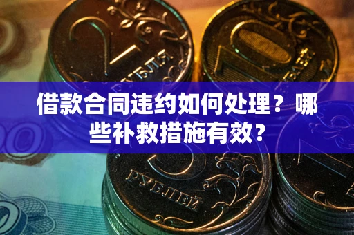 济南借款合同违约如何处理？哪些补救措施有效？