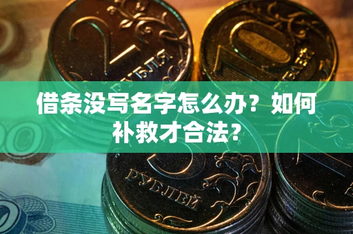 济南借条没写名字怎么办？如何补救才合法？